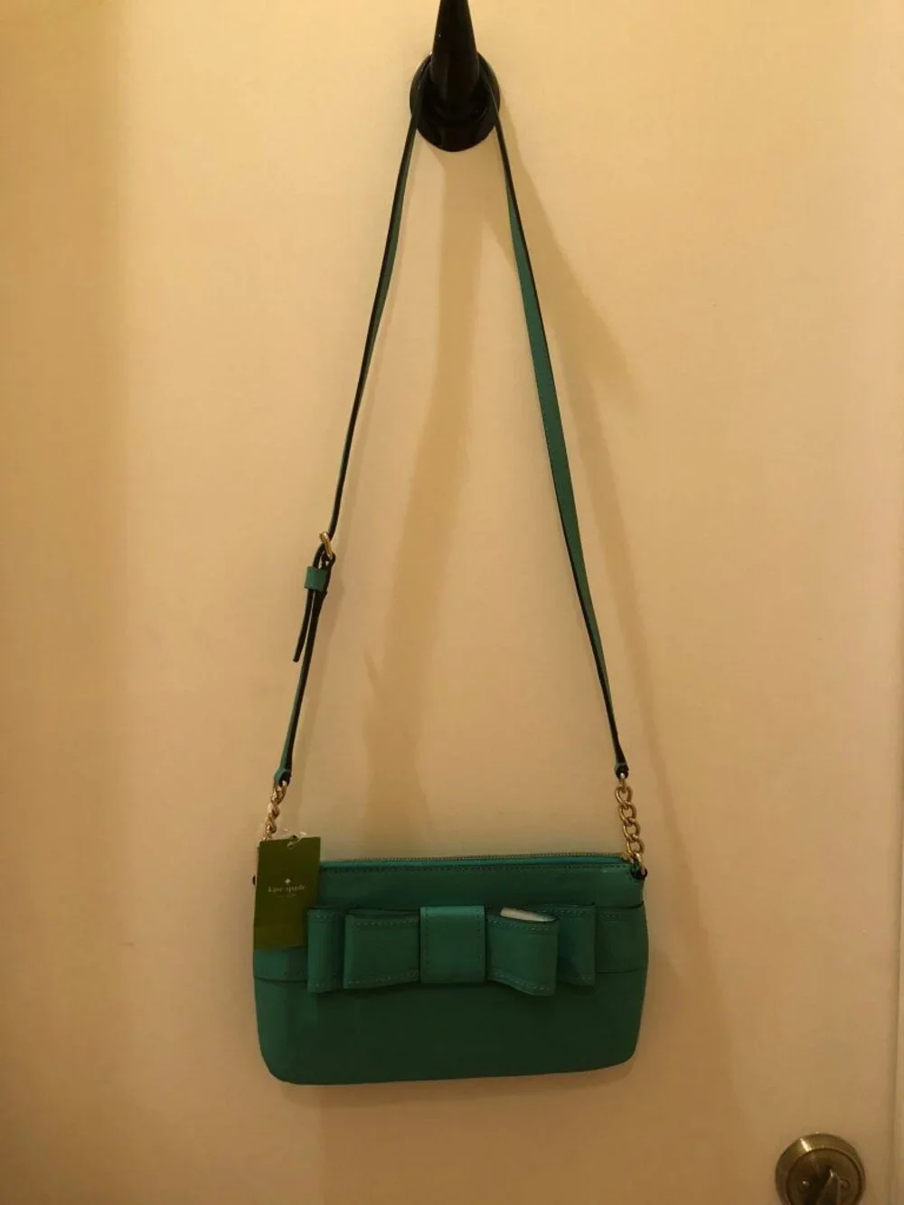NWT Kate Spade Celina Green Leather Crossbody / Clutch